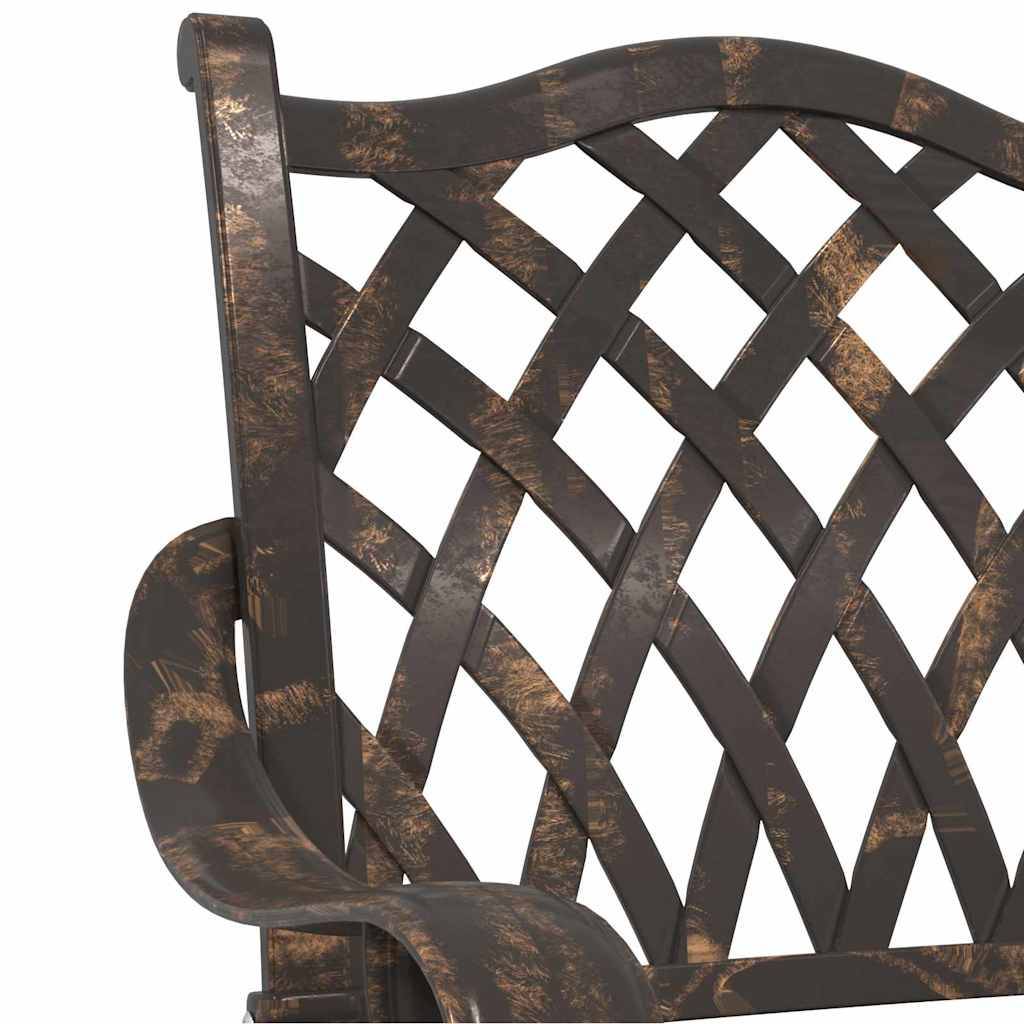 Chaise de jardin aluminium bronze 56 x 55 x 92,5 cm (Lot de 2) - PANGIVO - Image 7
