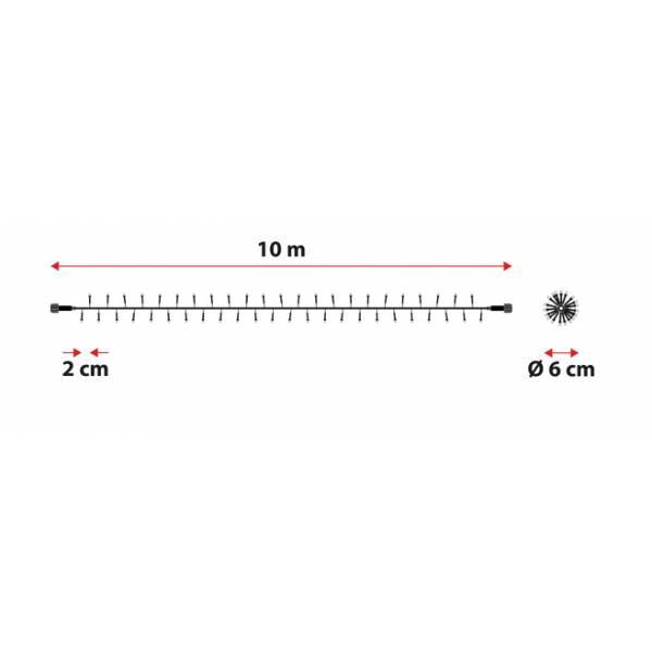 Guirlande Boa lumineuse D6cm 10M 500 LED blanc froid extensible câble vert IP44 31V SMART Connect  Lotti - Image 2