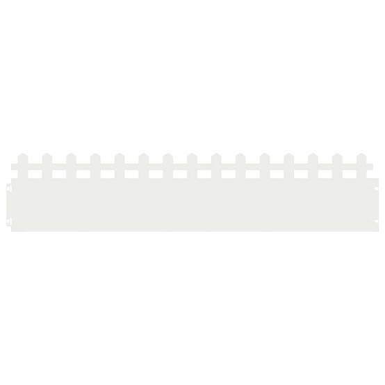 Bordure de jardin 10 pcs acier blanc pour plates-bandes aménagement moderne 103x22cm - ComfortXL Outdoor Living - Image 2