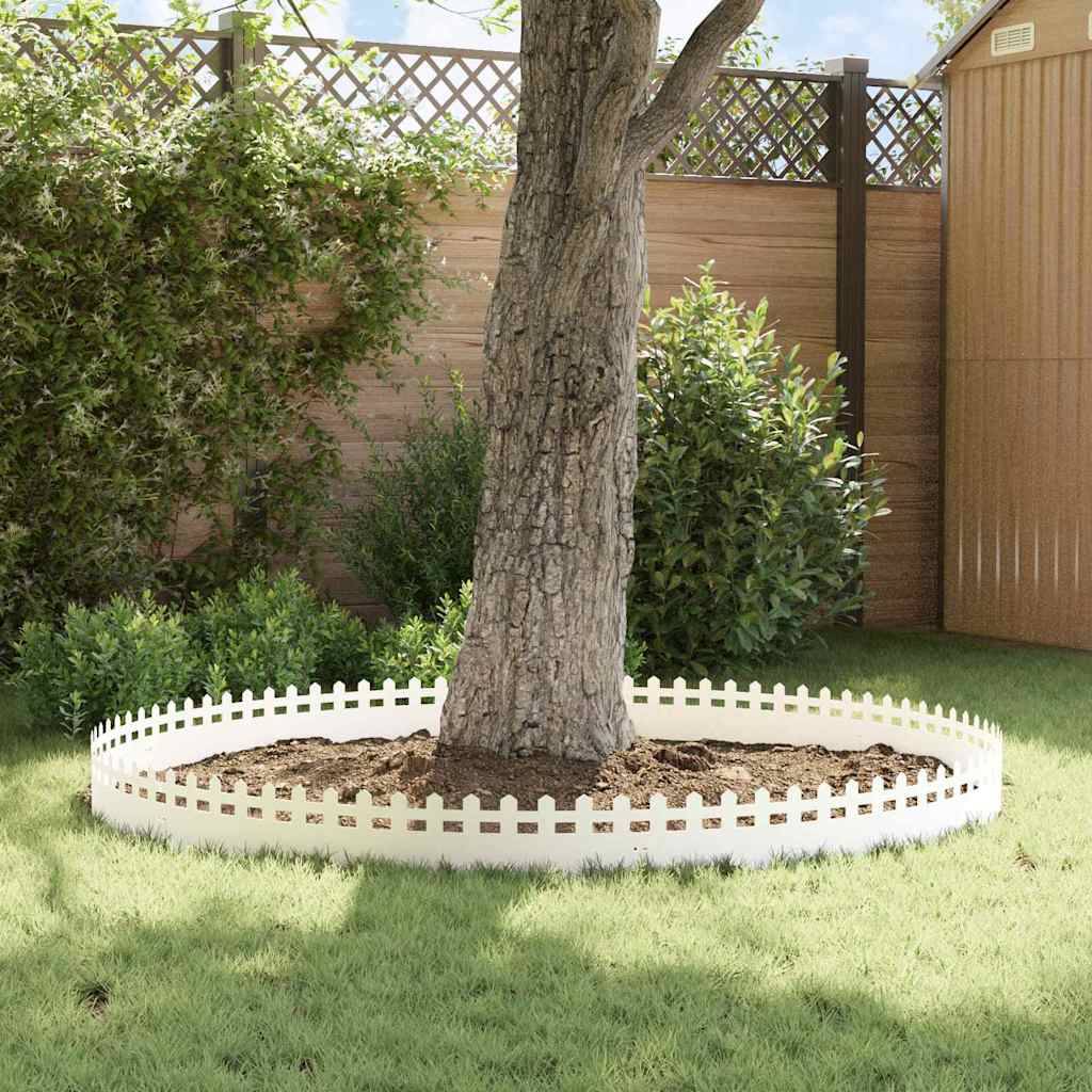 Bordure de jardin 10 pcs acier blanc pour plates-bandes aménagement moderne 103x22cm - ComfortXL Outdoor Living - Image 4