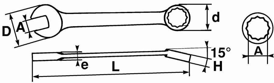 Cle mixte 19 mm SAM - 50A19