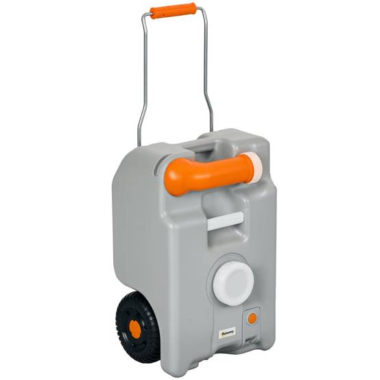 Réservoir d'eaux usées plastique HDPE gris 33 x 26 x 53 cm - PANGIVO - Image 1