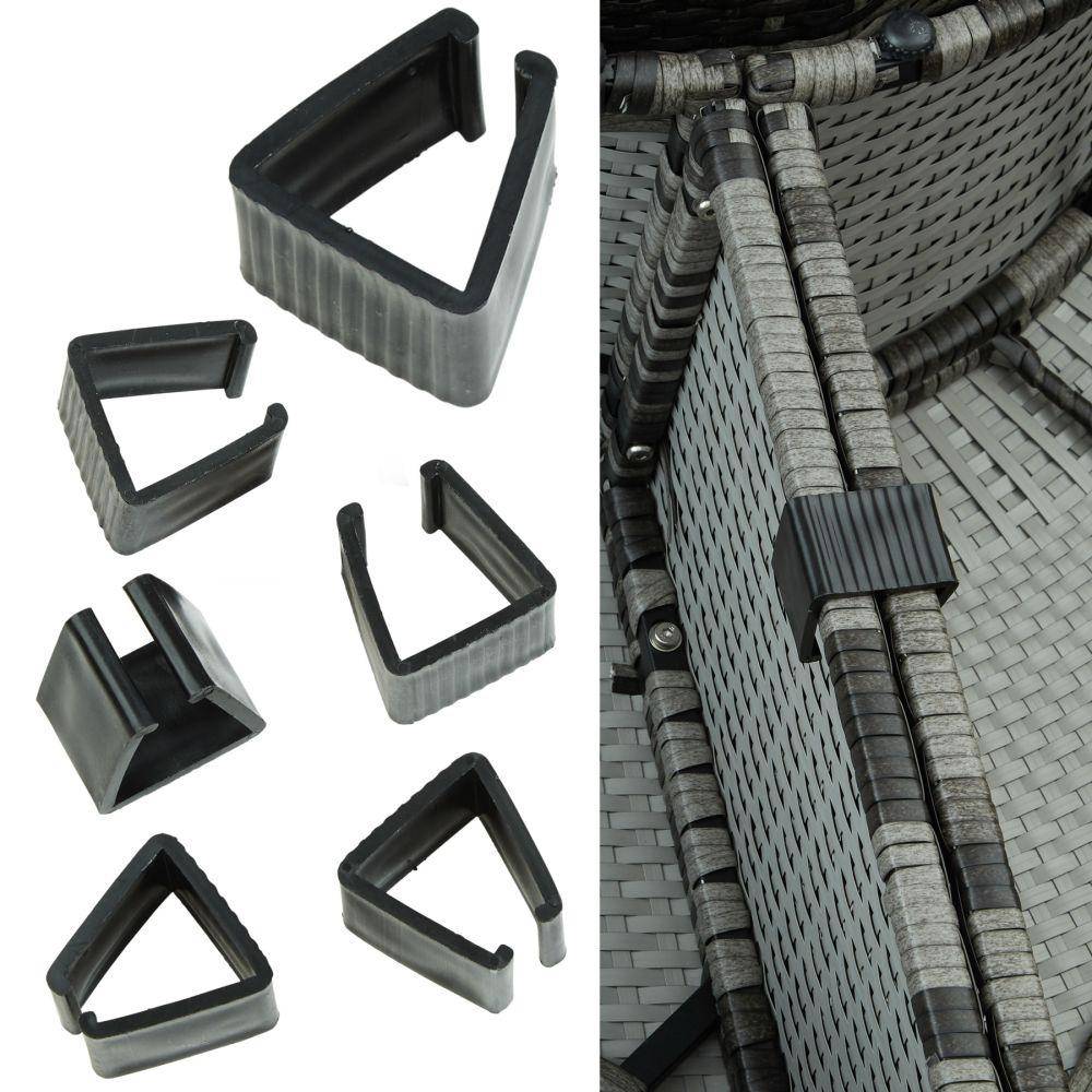 Helloshop26 - Bain de soleil transat meuble jardin rond modulable gris - Image 4