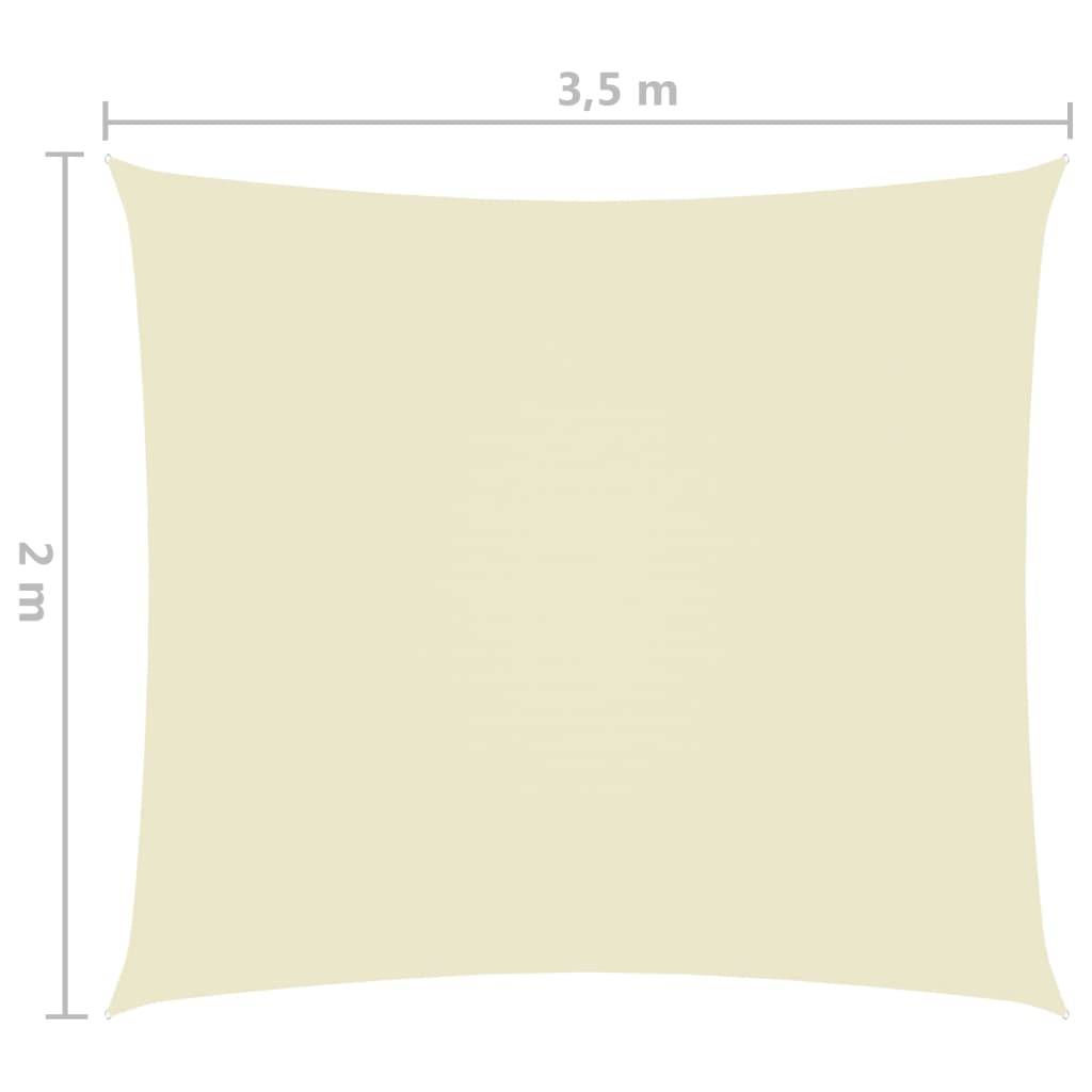 Helloshop26 - Voile toile d'ombrage parasol tissu oxford rectangulaire 2 x 3,5 m crème - Image 6