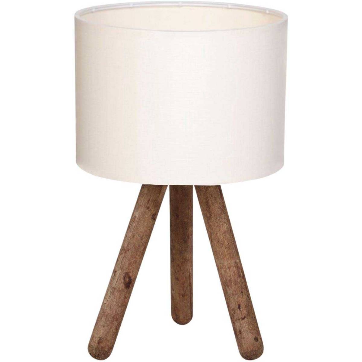 Hanah Home - Lampe à poser en bois et tissu Carla - Image 1