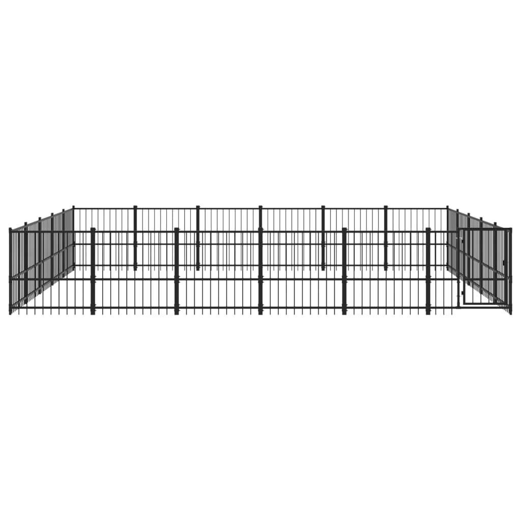 Vidaxl - Chenil d'extérieur pour chiens Acier 28,23 m² vidaXL 3124636 - Image 7