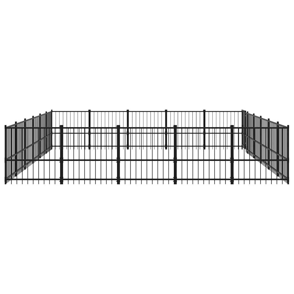 Vidaxl - Chenil d'extérieur pour chiens Acier 28,23 m² vidaXL 3124636 - Image 5