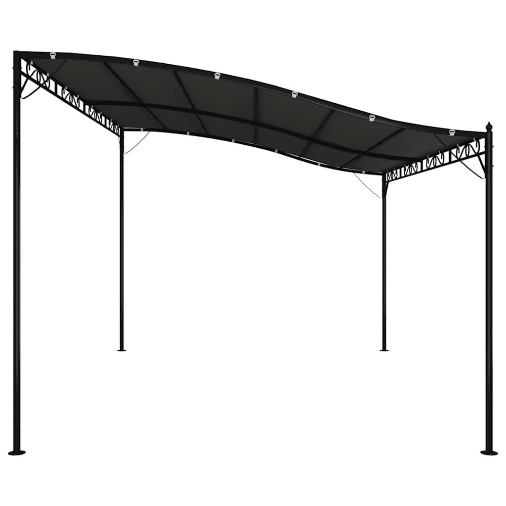 Auvent de Porte Acier Toit Incurvé Design Moderne pour Extérieur Jardin Anthracite 4x3 m – ComfortXL Outdoor Living - Image 5