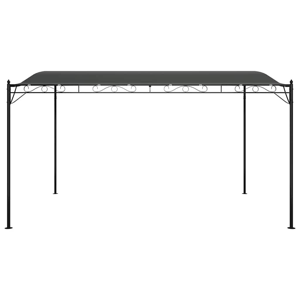 Auvent de Porte Acier Toit Incurvé Design Moderne pour Extérieur Jardin Anthracite 4x3 m – ComfortXL Outdoor Living - Image 4