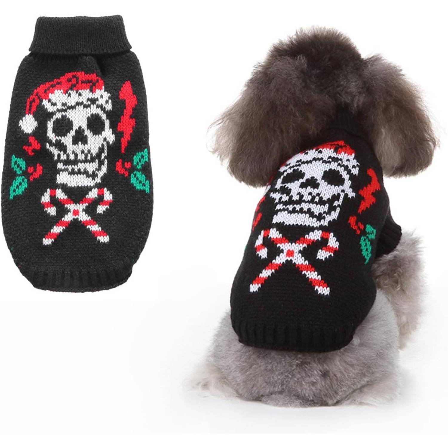 DtopbuyAge - Pull Halloween tête mort chien/chat L DtopbuyAge