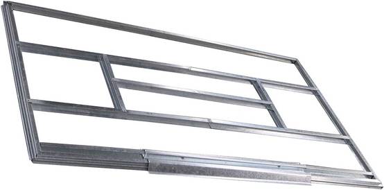 Abri de Jardin en Métal Cabane à Outils en Tôle Galvanisée 213 x 130 x 173 cm avec Porte Coulissante et Deux Fenêtres de Ventilation Gris - Image 7