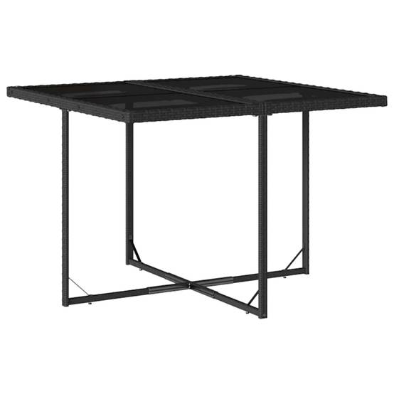 Ensemble à manger de jardin coussins 5 pcs | Mobilier d'extérieur Noir Résine tressée Maison Chic - Image 4