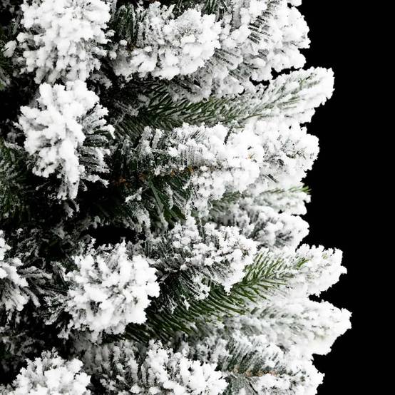 Sapin de Noël, Arbre de Noël artificiel mince avec neige floquée 180 cm PVC/PE u2580q - Image 5