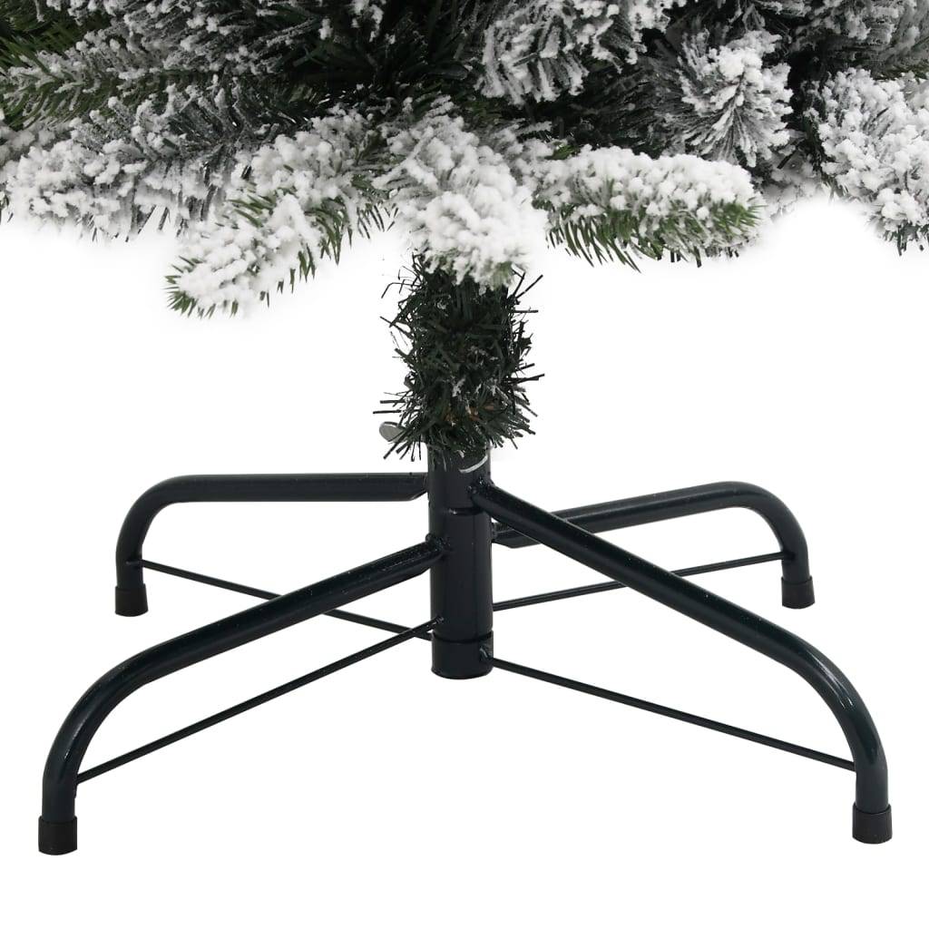 Sapin de Noël, Arbre de Noël artificiel mince avec neige floquée 180 cm PVC/PE u2580q - Image 6