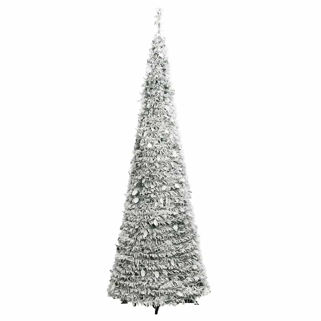 Sapin de Noël | Arbre de Noël artificiel escamotable avec neige floquée 150 LED Maison Chic - Image 6