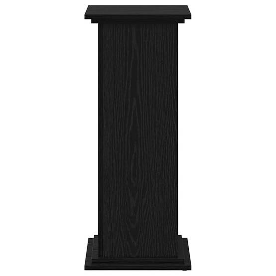 Support de plante moderne polyvalent intérieur extérieur 33 x 33 x 80 cm en bois d'ingénierie chêne noir - Image 3