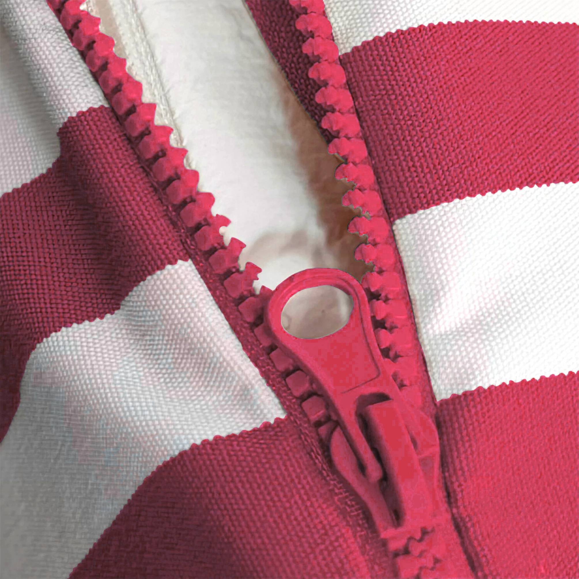Coussins pour salon de jardin déhoussable 100x50cm Rayure rouge - Déco arts - Image 6