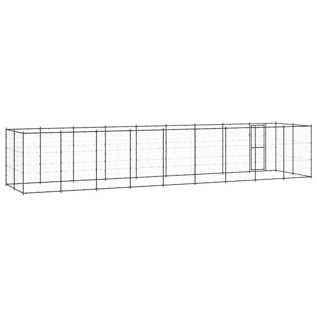 Vidaxl - Chenil d'extérieur pour chiens Acier 21,78 m² vidaXL 3082301 - Image 6