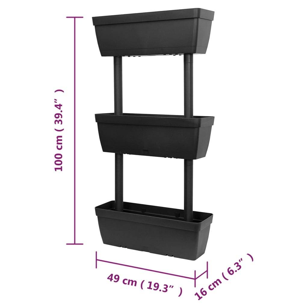 Vidaxl - Jardinières 6 pcs 100 cm Anthracite vidaXL 151823 - Image 3