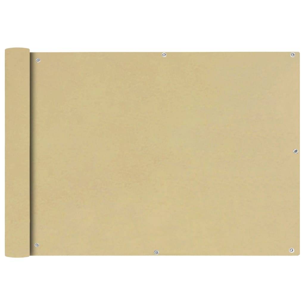 Helloshop26 - Écran de balcon brise pare vue protection confidentialité en tissu oxford 75 x 400 cm beige - Image 1