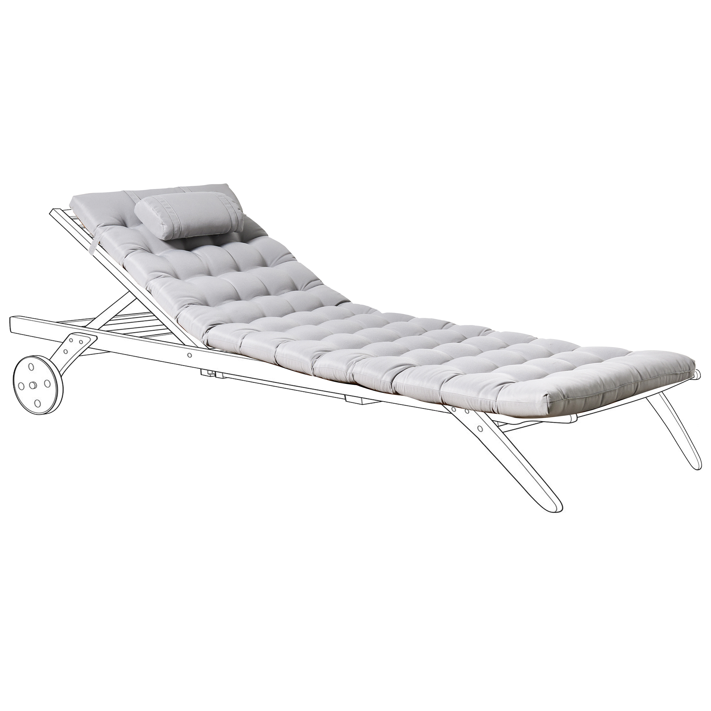 Coussin d'assise d'extérieur Polyester Gris clair CESANA PREMIUM - Beliani - Image 1