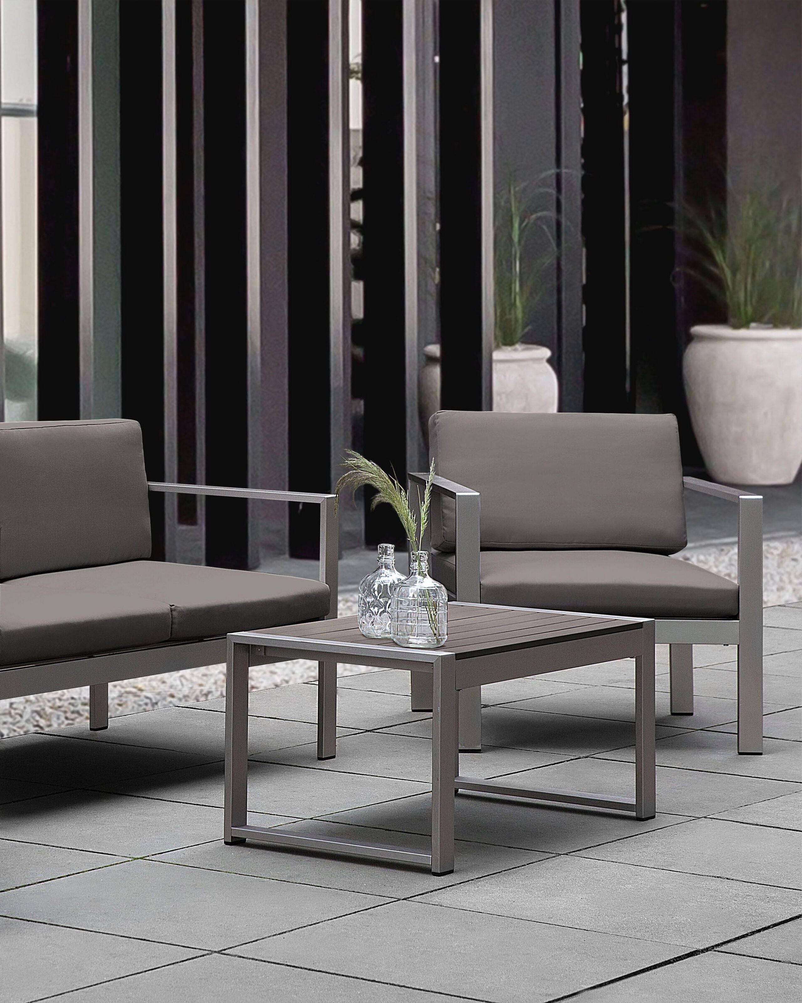 Beliani - Fauteuil Aluminium Gris foncé SALERNO - Beliani - Image 1