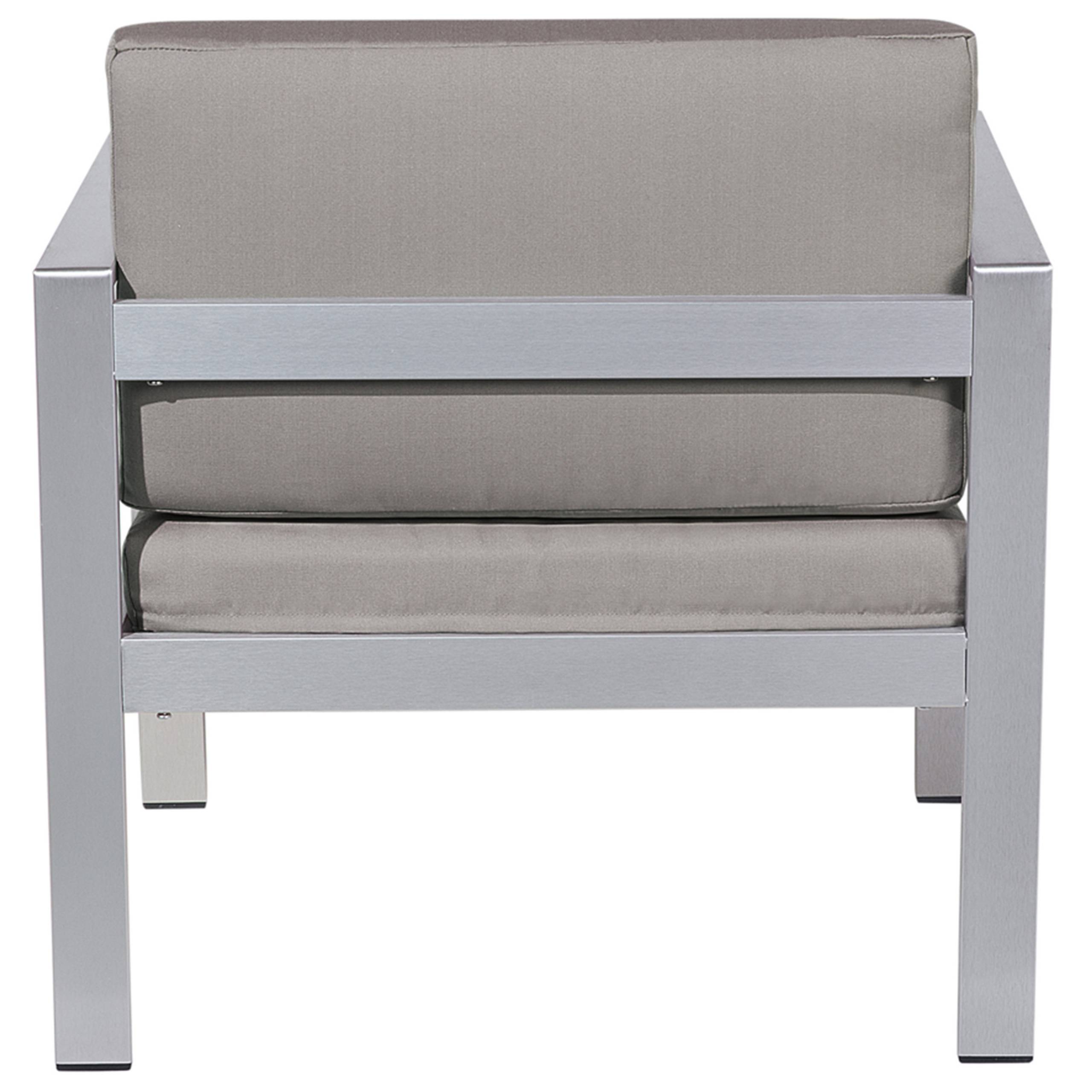 Beliani - Fauteuil Aluminium Gris foncé SALERNO - Beliani - Image 5