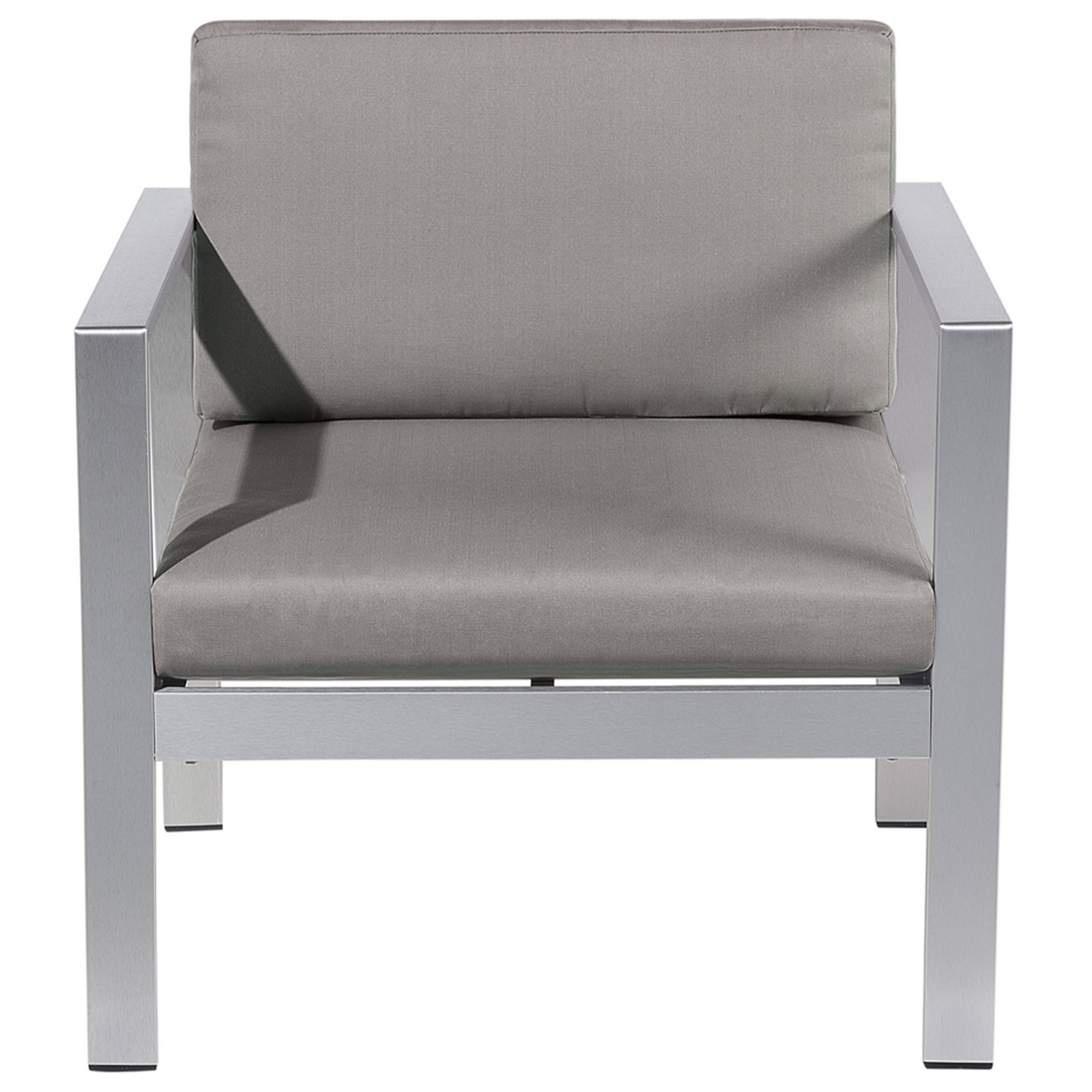 Beliani - Fauteuil Aluminium Gris foncé SALERNO - Beliani - Image 4