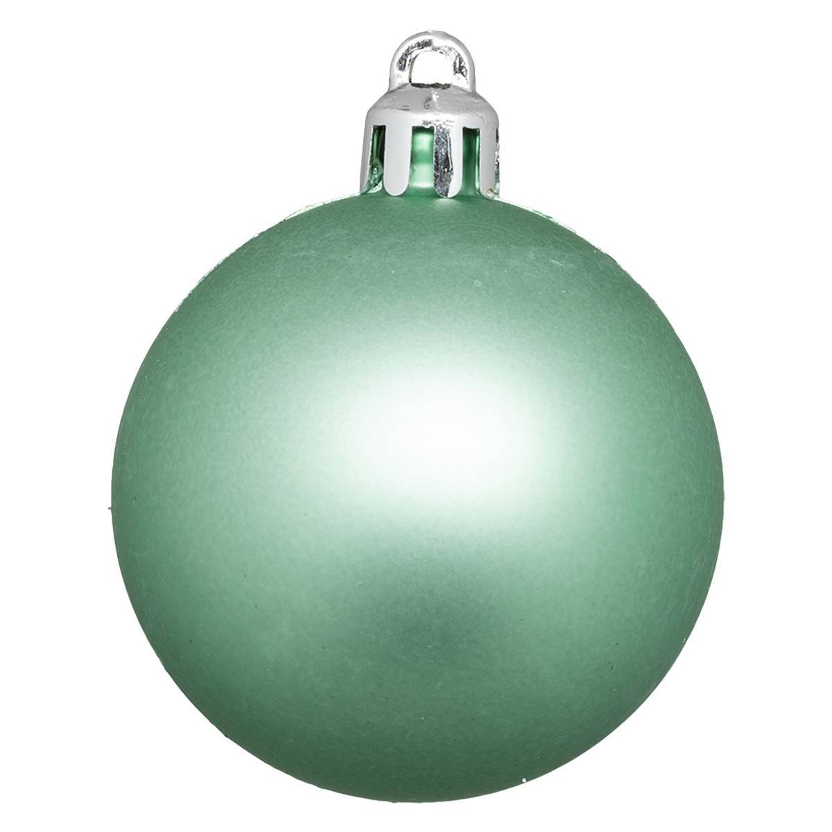 Fééric Lights & Christmas - Boule de Noël plastique 50mm x5 vert amande - Atmosphera Créateur d'intérieur - Image 2