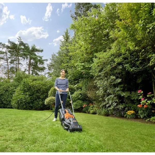 Black & Decker - Tondeuse a Gazon électrique BLACK+DECKER BEMW351-QS - 1000W - 32cm de coupe - 3 hauteurs réglables - Image 3
