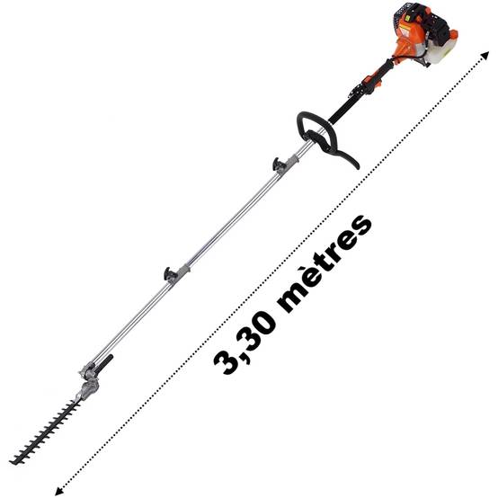 Gt Garden - Taille-haies thermique sur perche, 52 cm3, 3 CV, longueur 3.30 mètres - GT GARDEN - Image 1