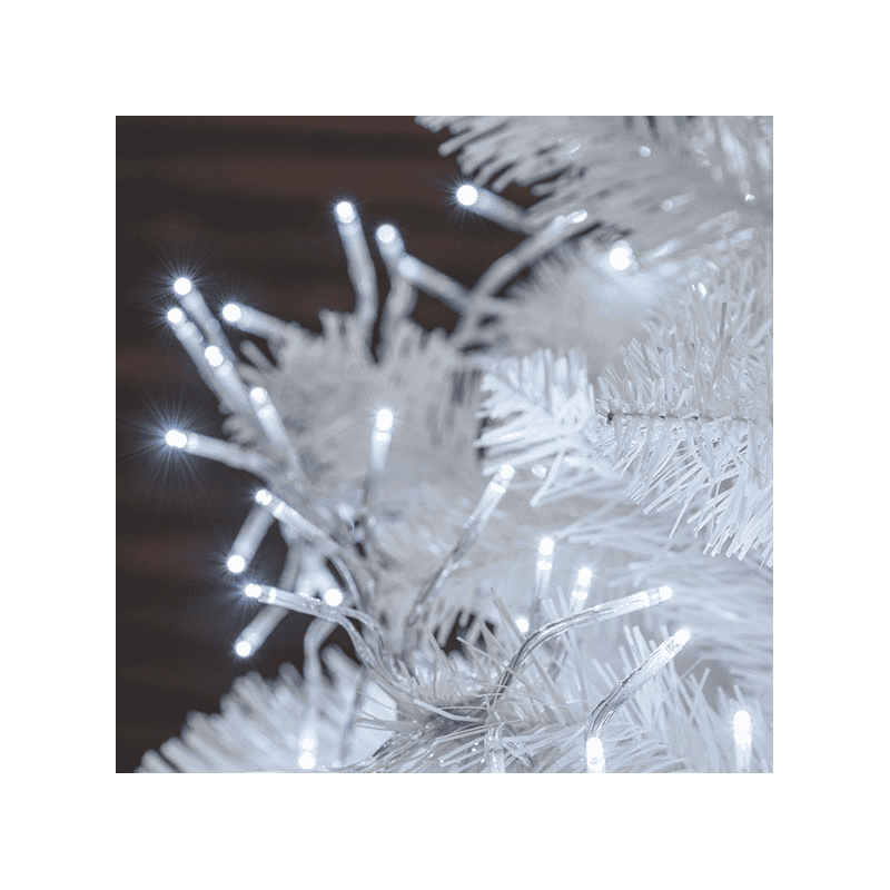 Lotti - Guirlande Boa 12cm 22M 2200 miniLed blanc froid 8 jeux câble transparent Lotti - Image 4
