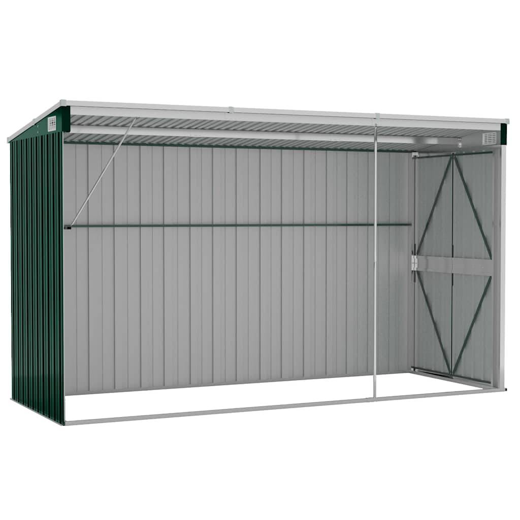 Vidaxl - Abri de jardin mural Vert 118x288x178 cm Métal galvanisé vidaXL 316225 - Image 7