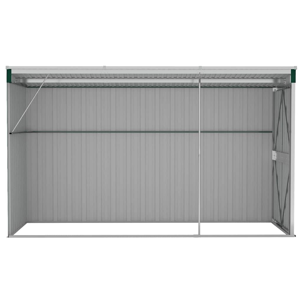 Vidaxl - Abri de jardin mural Vert 118x288x178 cm Métal galvanisé vidaXL 316225 - Image 6