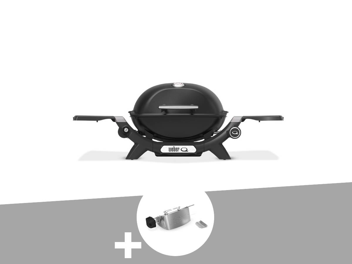 Weber - Barbecue à gaz Q 1200N noir + Rôtissoire - Weber - Image 1