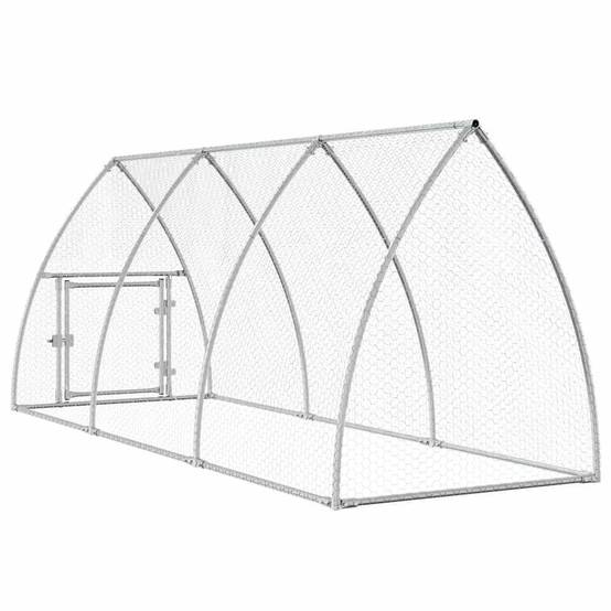 Vidaxl - Cage pour poules argenté 300x105x120 cm acier galvanisé vidaXL 172553 - Image 8