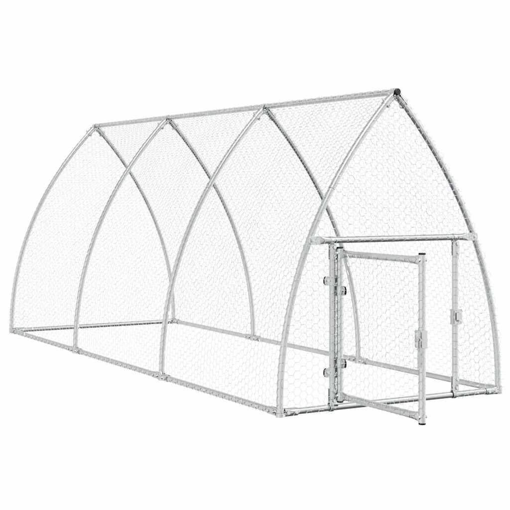 Vidaxl - Cage pour poules argenté 300x105x120 cm acier galvanisé vidaXL 172553 - Image 9