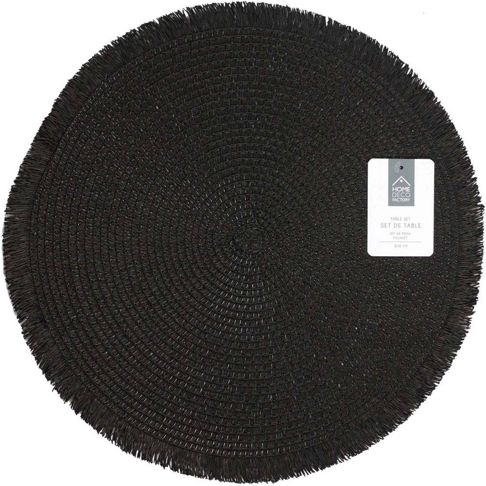 The Home Deco Factory - Set de table rond avec franges 38 cm - Image 4