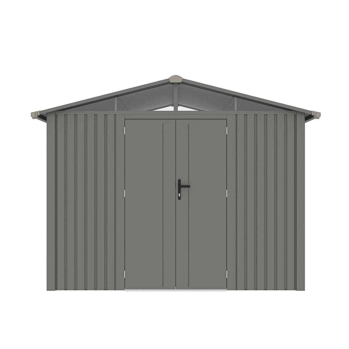 Trigano Jardin - Abri de jardin métal taupe 5.71 m² + kit d'ancrage - Image 4