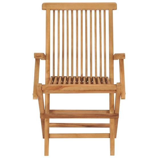 Chaises de jardin bois de teck rouge bordeaux 55 x 60 x 89 cm - PANGIVO - Image 10