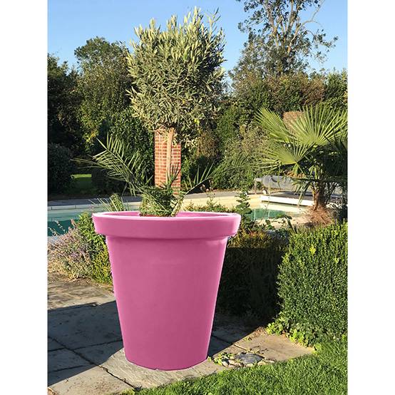 Pot de fleurs rond xxl delight 200l - lot de 2 - plast'up rotomoulage - Image 2