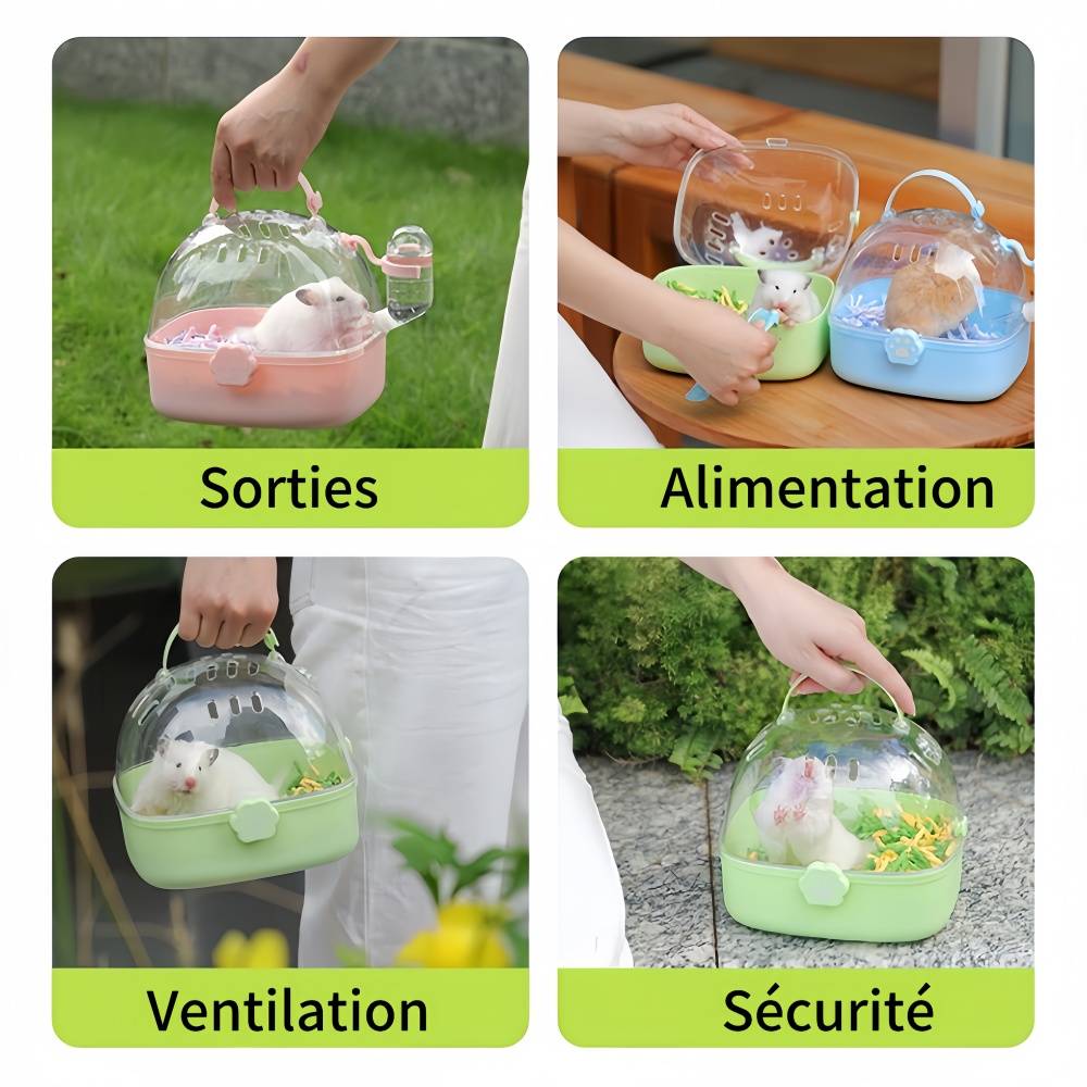 IntiMeg - Cage de transport portable pour petits animaux BLEU IntiMeg - Image 4