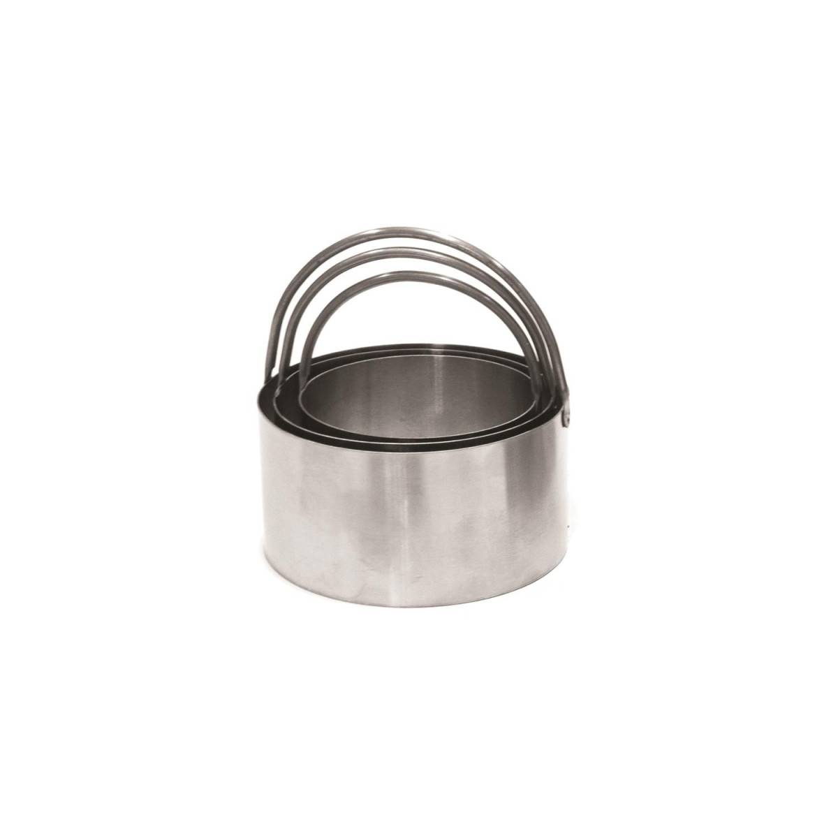 Lot de 3 Emporte-Pièces Inox "Rond" 8cm Argent - Image 2