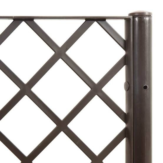 Vidaxl - Jardinière avec treillis marron 200x160x142 cm PP vidaXL 367945 - Image 5
