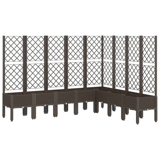 Vidaxl - Jardinière avec treillis marron 200x160x142 cm PP vidaXL 367945 - Image 2