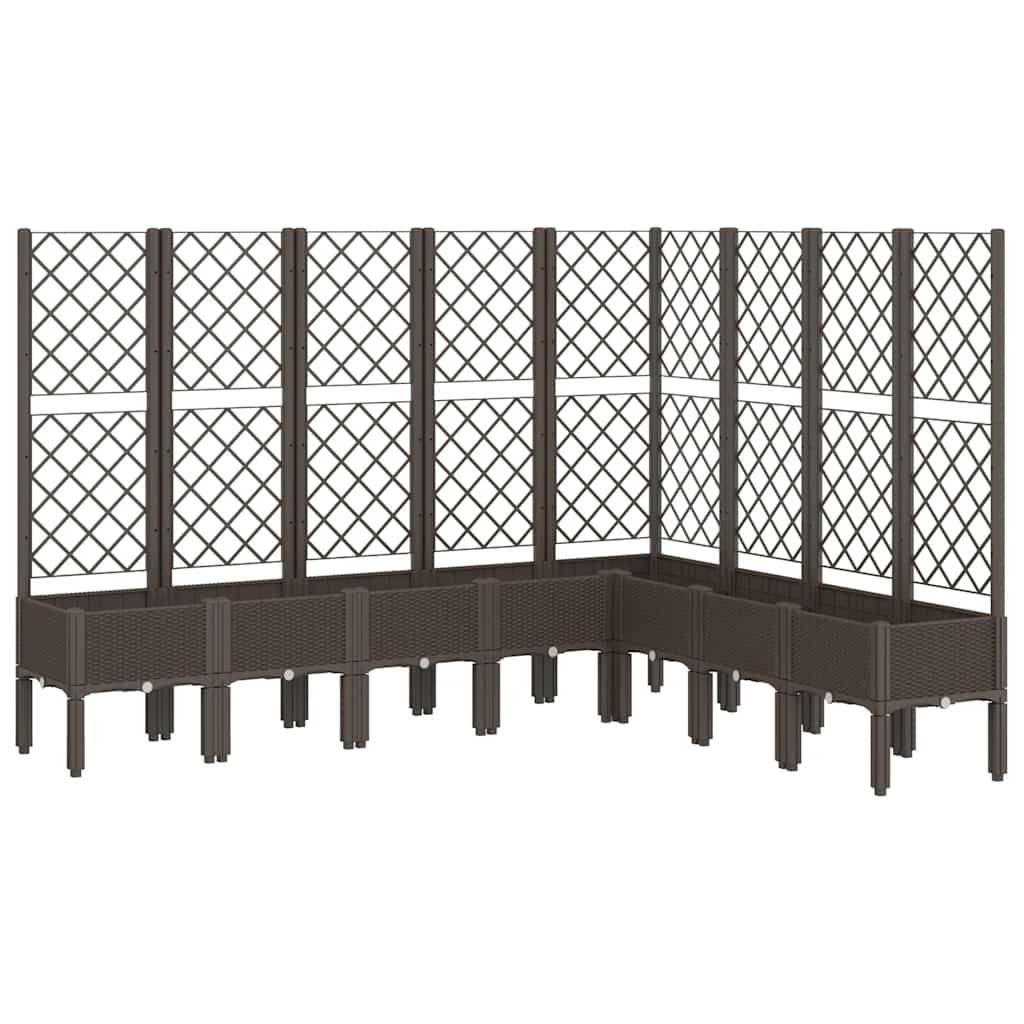 Vidaxl - Jardinière avec treillis marron 200x160x142 cm PP vidaXL 367945 - Image 2