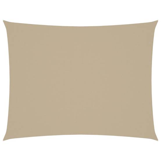 Voile d'ombrage - Voile solaire tissu oxford rectangulaire 5x7 m beige - Image 1