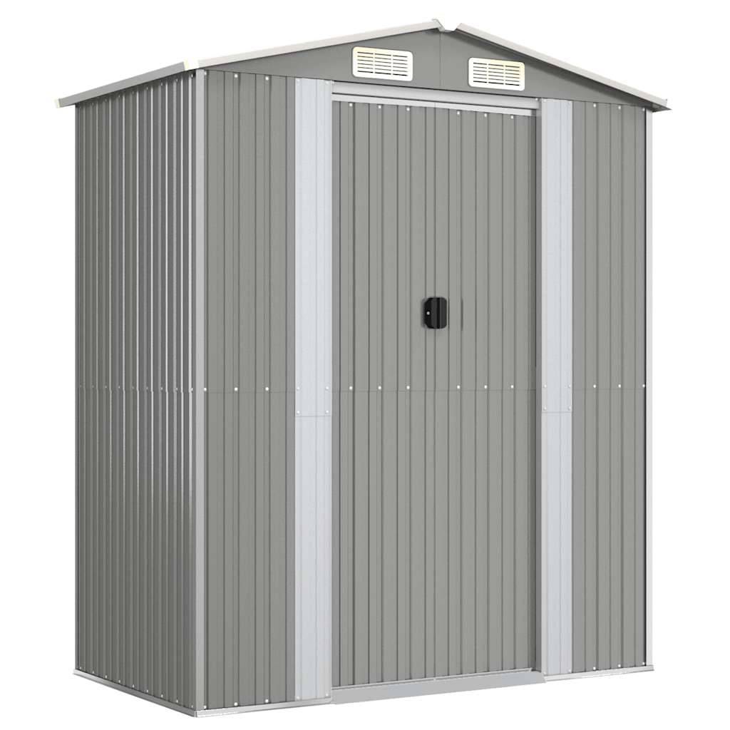 Vidaxl - Abri de jardin Gris clair 192x108x223 cm Métal galvanisé 2.1m² vidaXL 319269 - Image 2