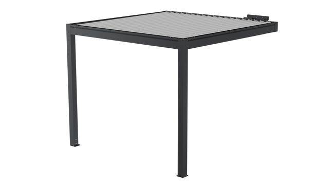 Pergola Bioclimatique Adossée Motorisée Aluminium 3x3 Anthracite O ORIAL France - Image 1