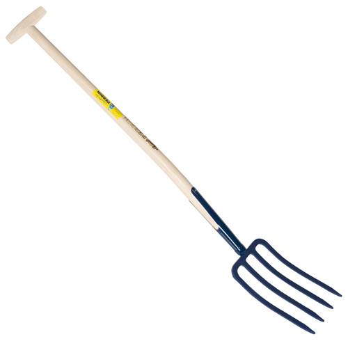 Outils Perrin - Fourche à bêcher à soie 4 dents 27 manche béquille tournée Outils Perrin
